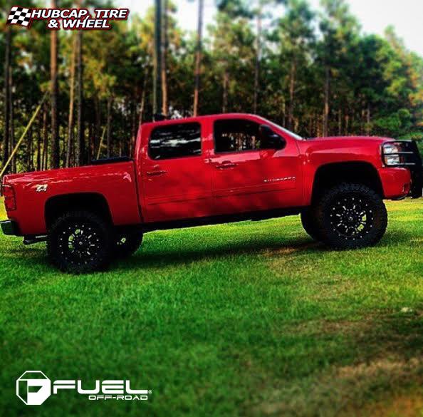 vehicle gallery/chevrolet silverado fuel krank d517 0X0  Matte Black & Milled wheels and rims